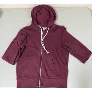 Red Solid Zipper Hoodie Sweatshirt Sweater Size S ♥️✨ #zipper #hoodie